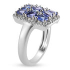 AAA Tansanit und Zirkon Cluster Ring - 2,33 ct. image number 4