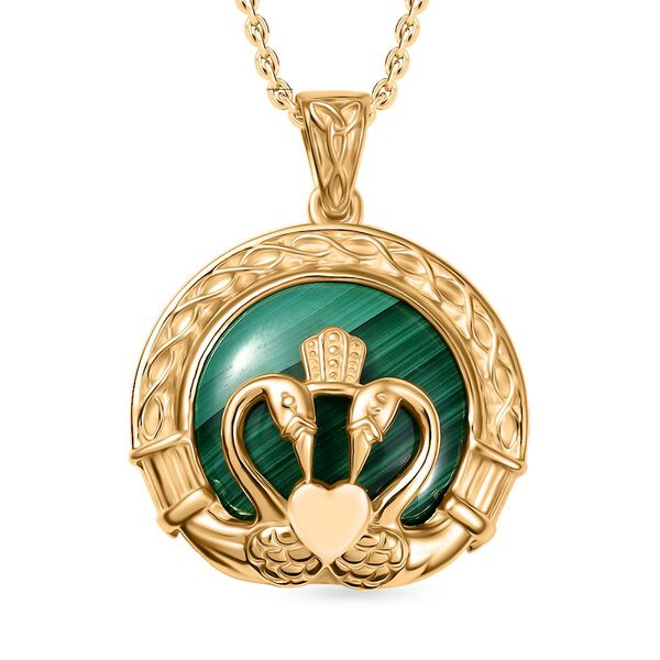 Malachit Anh&auml;nger mit 50cm Kette - 6,81 ct.