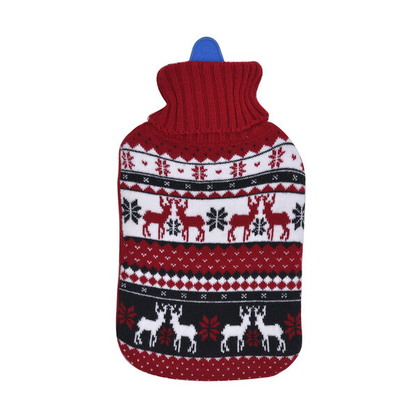 2er-Set W&auml;rmflasche mit Strickbezug, 2000ml und 1 Paar rutschfeste Haussocken mit Sherpa Futter, Einheitsgr&ouml;&szlig;e 18x32 cm&nbsp; image number 4