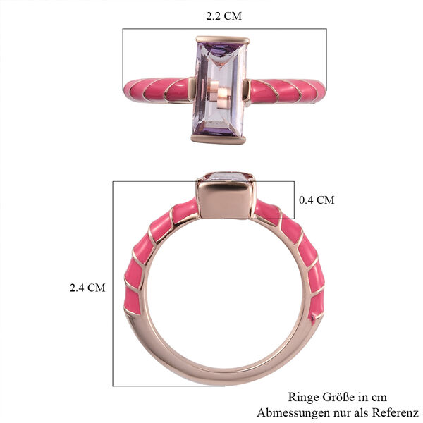 Rosa Amethyst Ring 925 Silber ros&eacute;vergoldet  ca. 1,35 ct image number 7