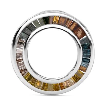 Mehrfarbiger Diamant  Anh&auml;nger, 925 Silber platiniert ca. 0.50 ct