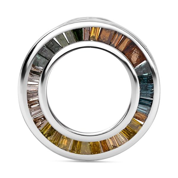 Mehrfarbiger Diamant  Anh&auml;nger, 925 Silber platiniert ca. 0.50 ct