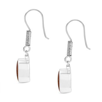 Feuer Opal Matrix Ohrringe 950 Kupfer ca. 11.00 ct