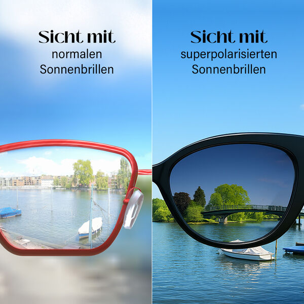 Sole und Luce - Swiss Eyewear - Hepburn, Ultra-polarisierte Sonnenbrille UV400, Schwarz image number 3