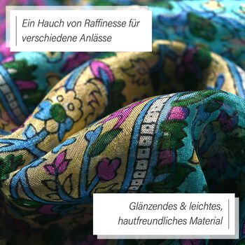 LA MAREY Seidenschal, gr&uuml;n