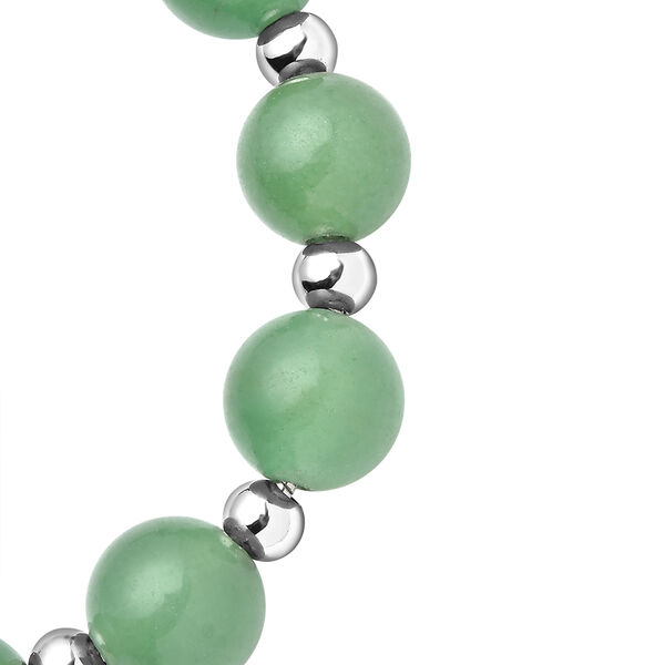 Gr&uuml;nes Aventurin-Armband, ca. 15.25 cm, reiner Edelstahl ca. 53,00 ct image number 4