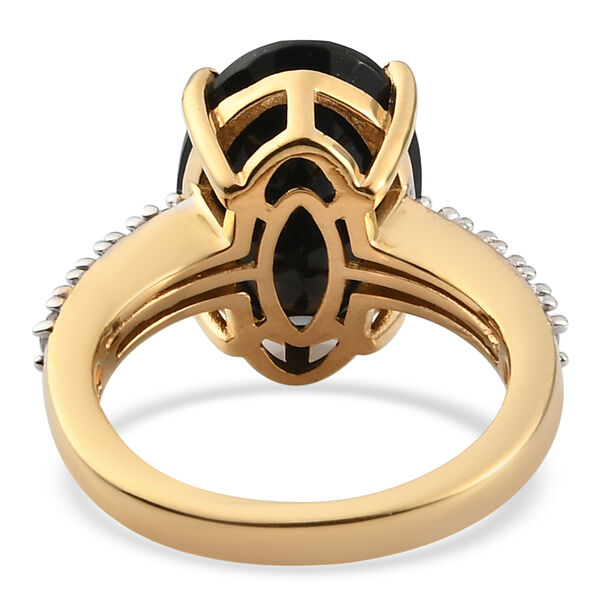 Schwarzer Turmalin und Zirkon-Ring - 6,90 ct. image number 6
