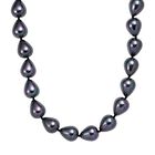 Pfaufarbene Muschelperle Halskette ca. 50 cm Reiner Edelstahl Standard