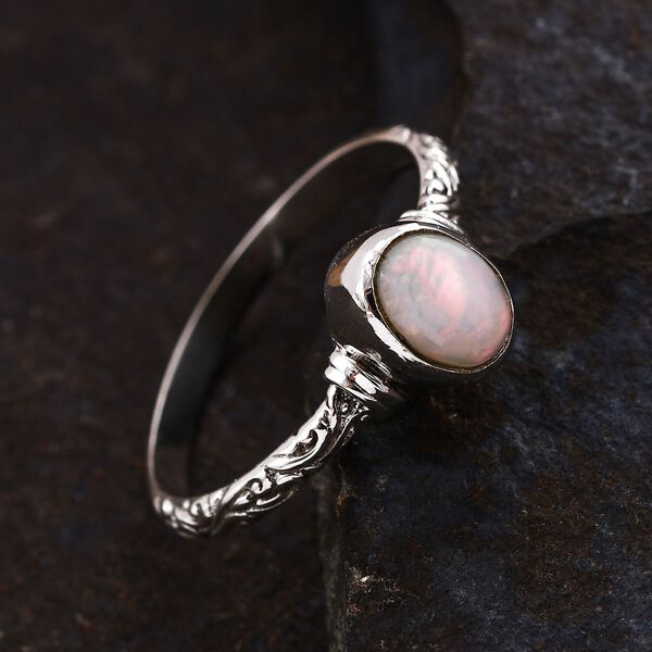 Royal Bali Kollektion - Natürlicher, äthiopischer Welo Opal Ring 925 Silber (Größe 16.00) ca. 0.82 ct image number 1