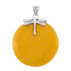 Royal Bali Kollektion - gelber Korallen-Anh&auml;nger, 925 Silber