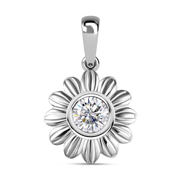 Wei&szlig;er Zirkonia Anh&auml;nger in 925 Silber