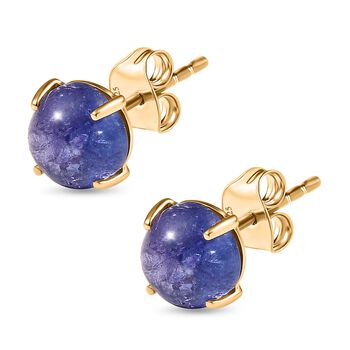 AAA Tansanit Ohrringe in 375 Gold - 5,76 ct.