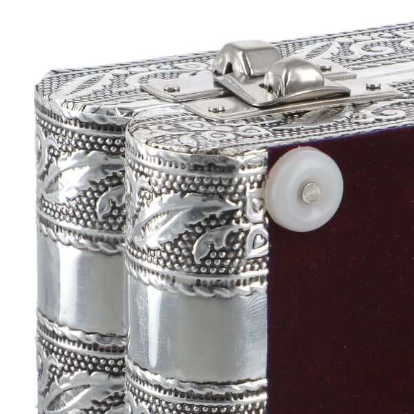 Handgefertigtes, Aluminium-Schmuckkästchen, silber, Adlerprägung image number 7