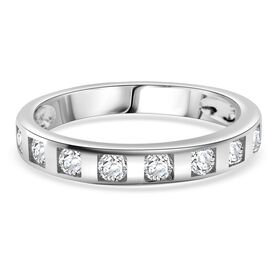 Lustro Stella Weißer Zirkonia Ring 925 Silber rhodiniert (Größe 19.00)