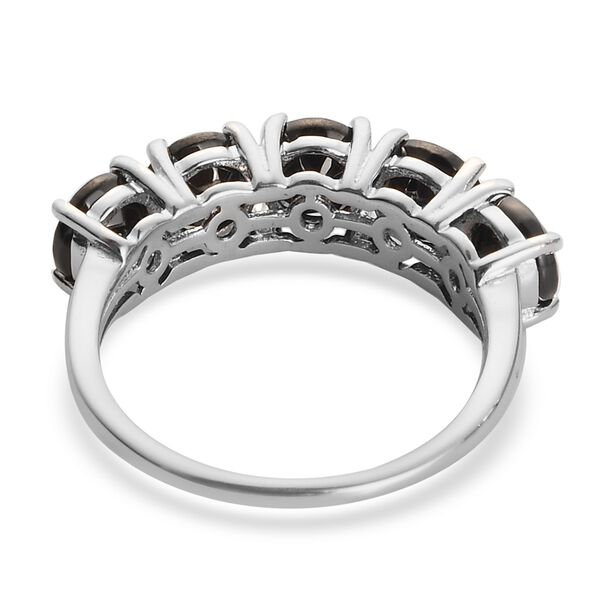 Elite Shungit Ring 925 Silber Platin-Überzug image number 5