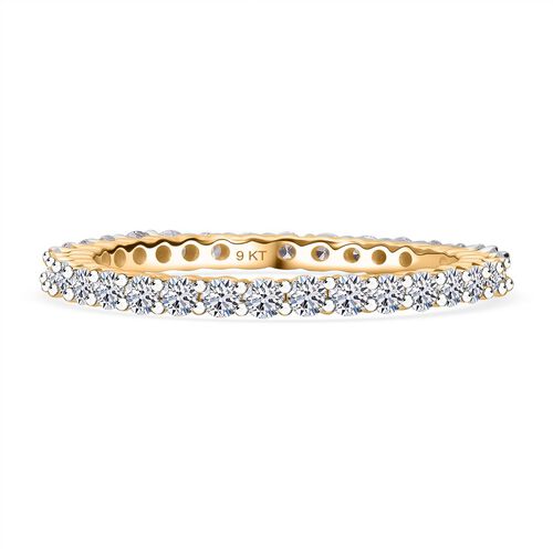 LUXURIANT DIAMOND- SI-GH Labor Diamant Ring, 925 Silber Gelbgold Vermeil - 1 ct. image number 0