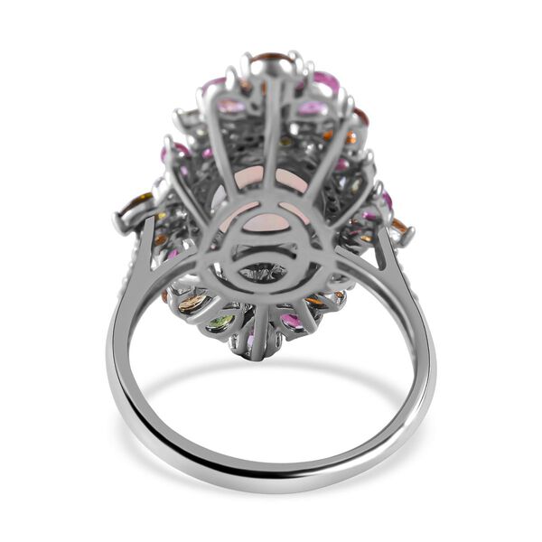 AA natürlicher, äthiopischer Welo Opal, mehrfarbiger Turmalin und Zirkon-Ring - 5,25 ct. image number 3