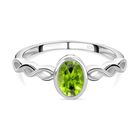 Peridot Ring 925 Silber (Größe 17.00) ca. 0,85 ct