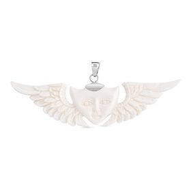 Royal Bali - Ox Bone Flügelmotiv Anhänger, 925 Silber ca. 43.90 ct