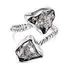 Meteorit Ringe 925 Silber rhodiniert (Gr&ouml;&szlig;e 17.00) ca. 25,80 ct