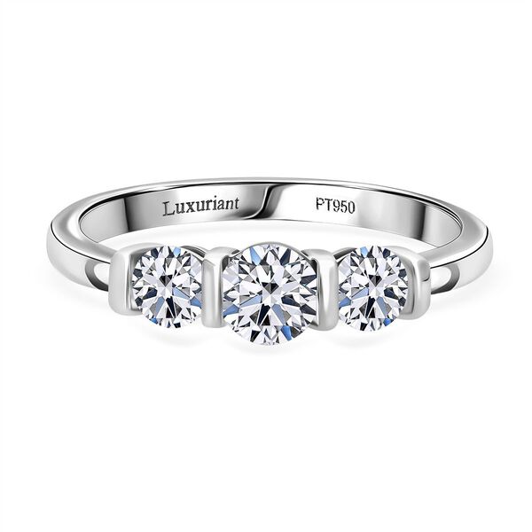 LUXURIANT SGL zertifizierter VS-GH Labor Diamant Ring, 925 Silber rhodiniert - 1 ct.