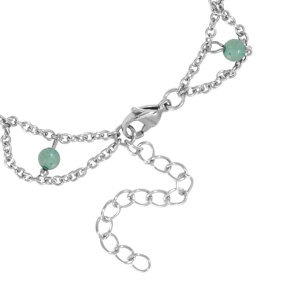 Gr&uuml;ner Aventurin Armband ca. 19 cm 316L Edelstahl ca. 20.00 ct image number 4