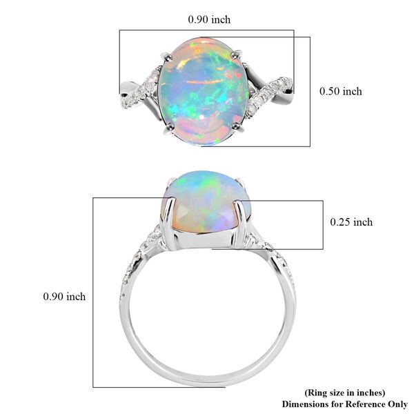 LUXORO AAA Nat&uuml;rlicher, &auml;thiopischer Welo Opal und Diamant Ring in 417 Wei&szlig;gold - 3,20 ct. image number 6