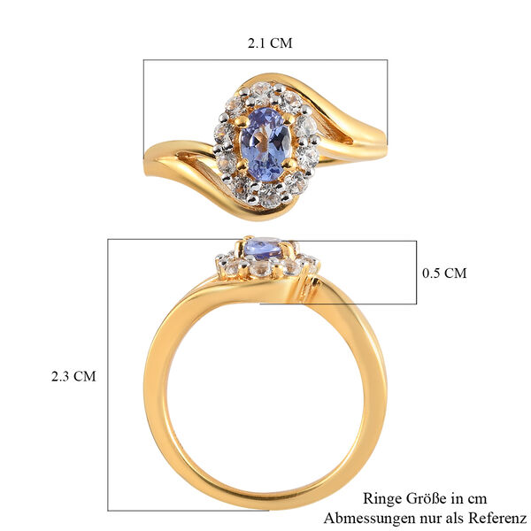 Tansanit und Zirkon Ring - 0,95 ct. image number 8