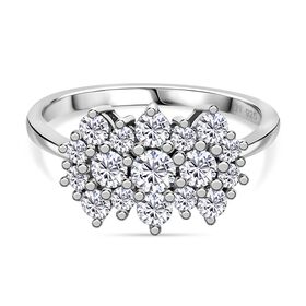 J Francis gefertigt mit SWAROVSKI- Swarovski Zirkonia Ring, 925 Silber rhodiniert