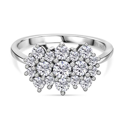 J Francis gefertigt mit SWAROVSKI Zirkonia Ring 925 Silber rhodiniert (Gr&ouml;&szlig;e 21.00)