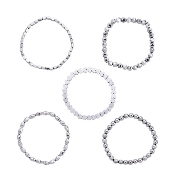 Silberbeschichteter H&auml;matit Schmuck Zubeh&ouml;r  ca. 301,50 ct.