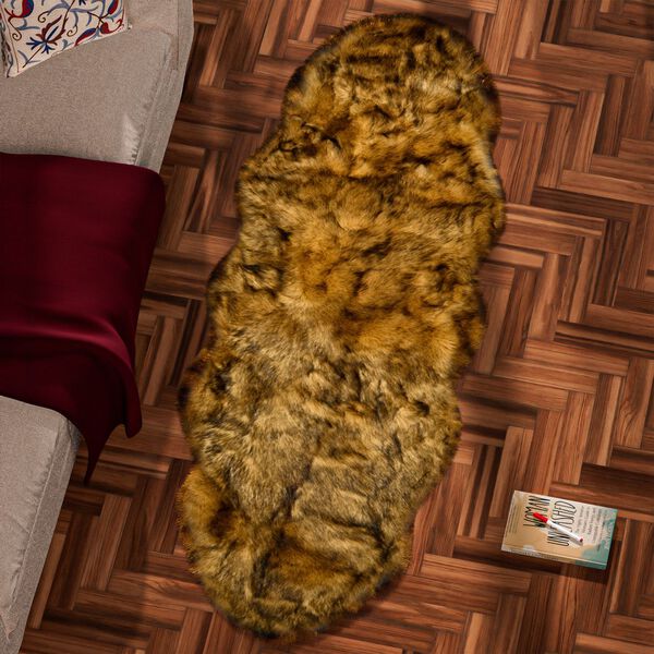 Luxury Edition: Wolkenweicher 2200 GSM Kunstfell L&auml;ufer 60x180 cm, braun image number 4