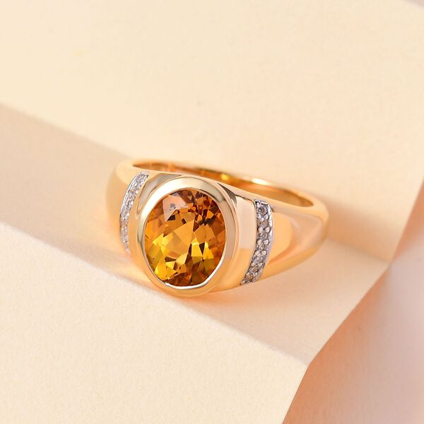 AAA Premium brasilianischer Heliodor und Zirkon-Ring - 2,59 ct. image number 1