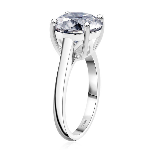 GRA zertifiziert Moissanit Ring 925 Silber rhodiniert (Gr&ouml;&szlig;e 19.00) ca. 5.50 ct image number 4