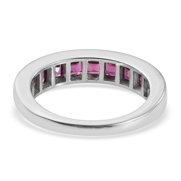 Rhodolith Granat Band Ring 925 Silber Platin-&Uuml;berzug image number 6