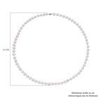 Weiße Süßwasser Perlen Halskette, 60 cm - 246 ct. image number 4