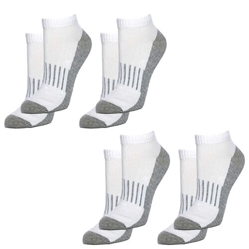 4er-Set Kupferfaser-Kompressions-Socken, Antibakteriell und Anti-Geruch, 36-40, S/M, weiß-grau image number 0