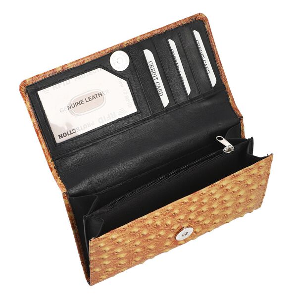 Echtleder Brieftasche, hellbraun image number 6