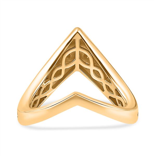 Moissanit Ring 925 Silber Gelbgold Vermeil (Gr&ouml;&szlig;e 18.00) ca. 0,55 ct image number 6