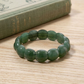 Gr&uuml;ner Aventurin Armband Flexibel, ca. 200.00 ct