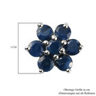 Blauer Saphir Ohrringe 925 Silber platiniert ca. 1,34 ct image number 4
