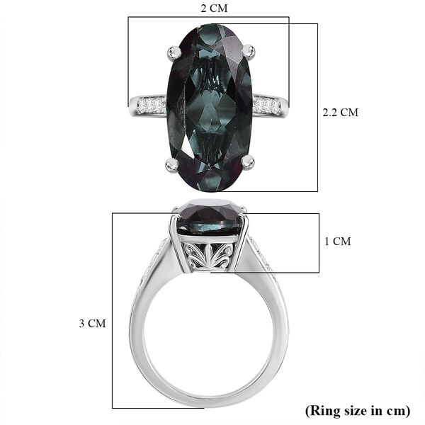 Alexandrit Triplett Quarz und Zirkon Ring - 9,71 ct. image number 6