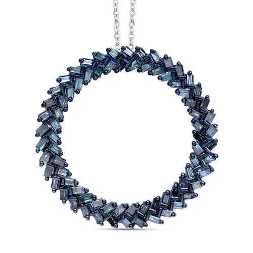 Blauer Diamant-Anhänger mit 50cm Kette - 1 ct. image number 0
