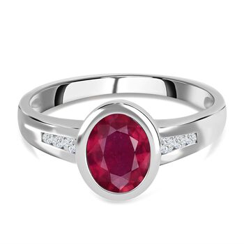 Afrikanischer Rubin und Zirkon-Ring - 1,97 ct.