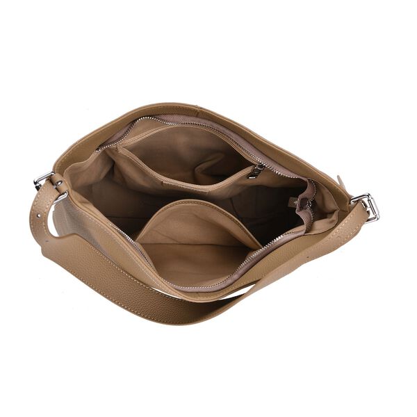 Hobo Umhängetasche aus Echtleder in Hellbraun image number 6