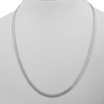 Fischgr&auml;tenkette 45 cm in 925 Silber rhodiniert