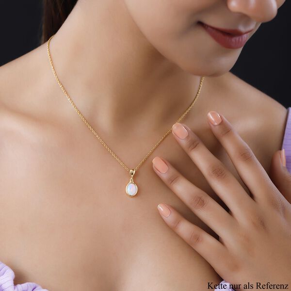 Nat&uuml;rlicher, &auml;thiopischer Welo Opal Anh&auml;nger, 925 Silber vergoldet ca. 1.17 ct image number 2