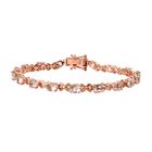 AA Morganit Armband ca. 19 cm 925 Silber 750 Roségold Vermeil ca. 7,53 ct.