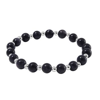 Blauer Sandstein Armband ca. Flexibles cm ca. 60.00 ct