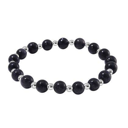 Blauer Sandstein Armband ca. Flexibles cm ca. 60.00 ct